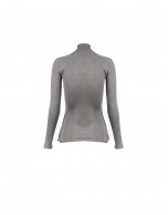 Jersey fino cuello cisne gris