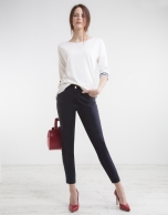 Navy blue high waist pants