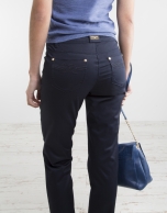 Navy blue pants with five pockets