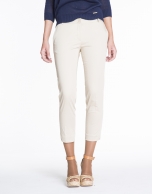 Beige biker pants