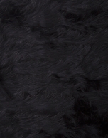 Black rabbit fur bolero jacket