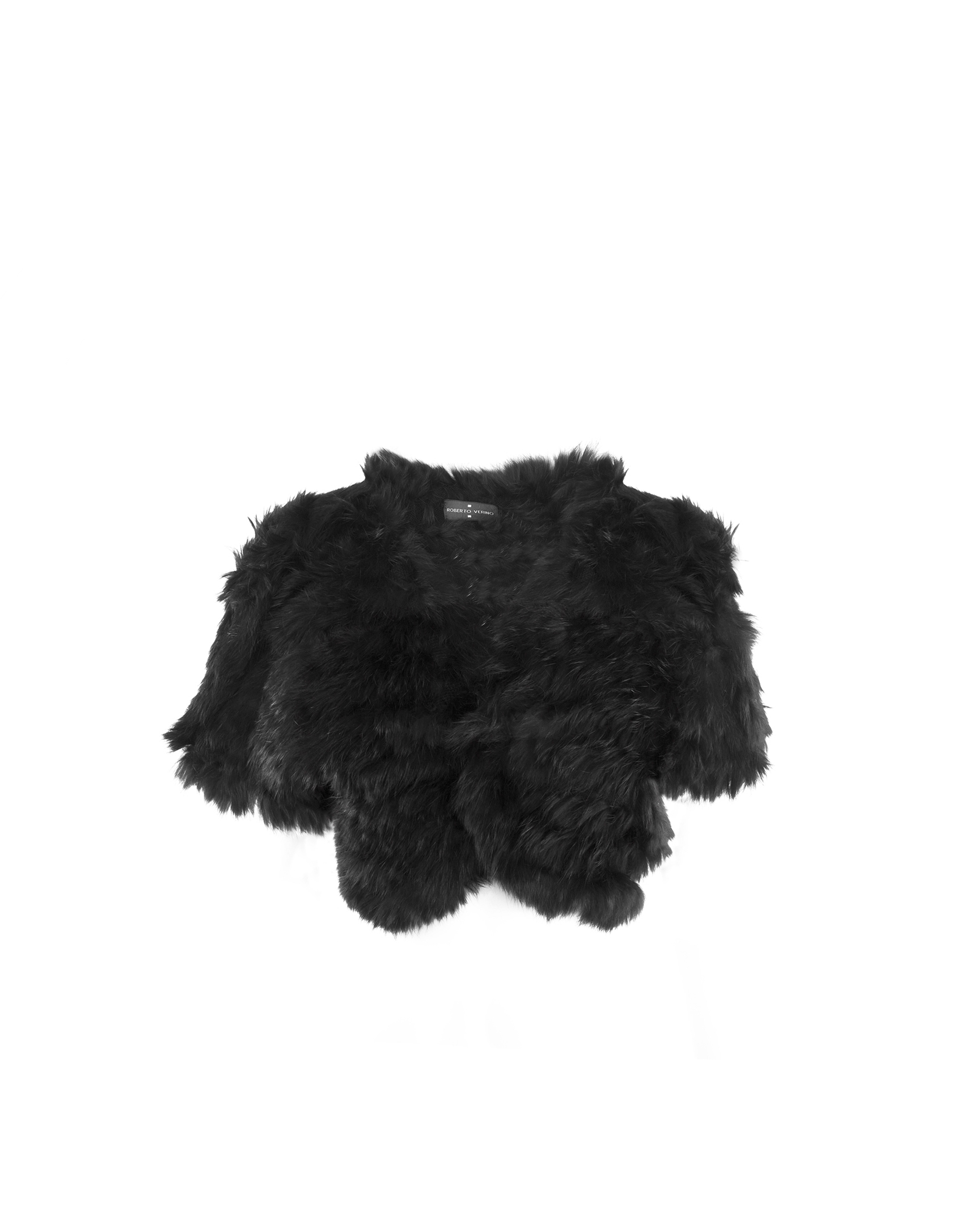 Fur bolero jacket black hotsell