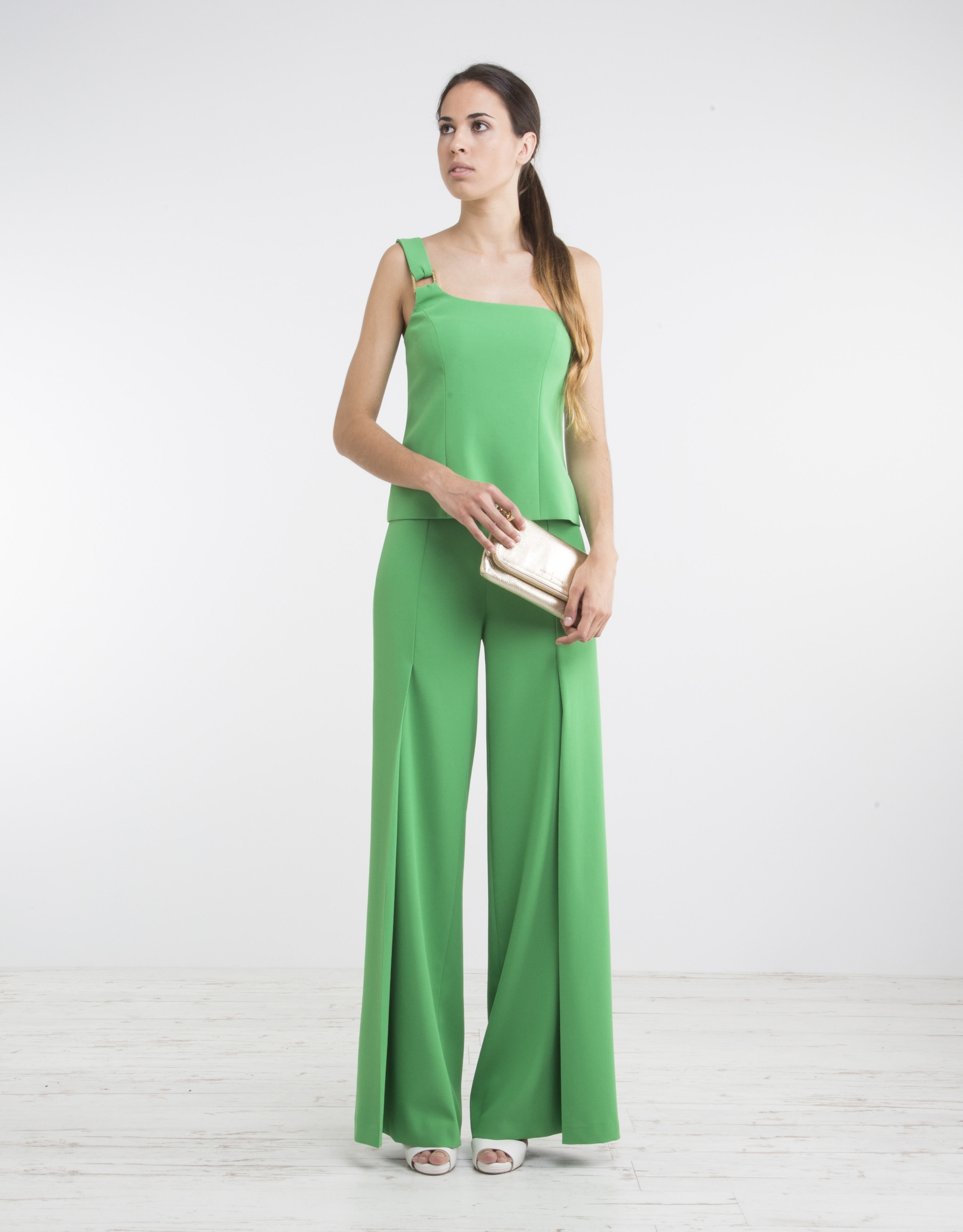 Green palazzo pants