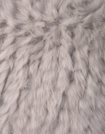 Beige rabbit fur shrug