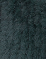 Green rabbit fur shrug