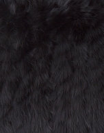 Black rabbit fur shrug