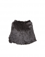 Short brown rabbit fur closed cape 