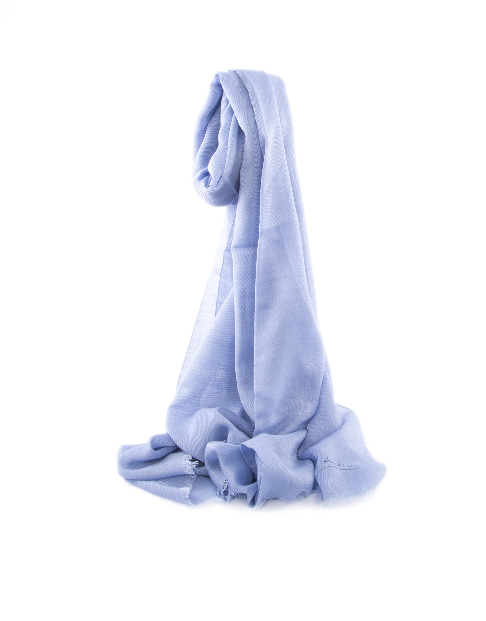 Plain medium blue scarf 