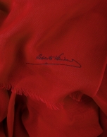 Foulard liso rojo vino