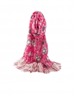 Foulard bordado rosa