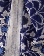 Blue embroidered scarf 