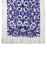 Foulard bordado azul