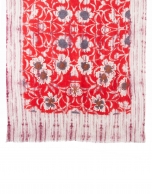 Red embroidered scarf 