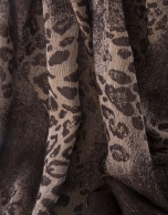 Brown animal print scarf 