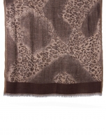 Brown animal print scarf 