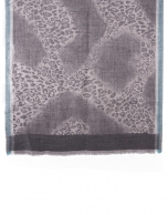 Foulard print animal gris