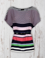 Pink striped loose blouse