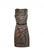 Sleeveless jacquard pattern dress