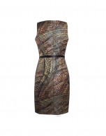 Sleeveless jacquard pattern dress