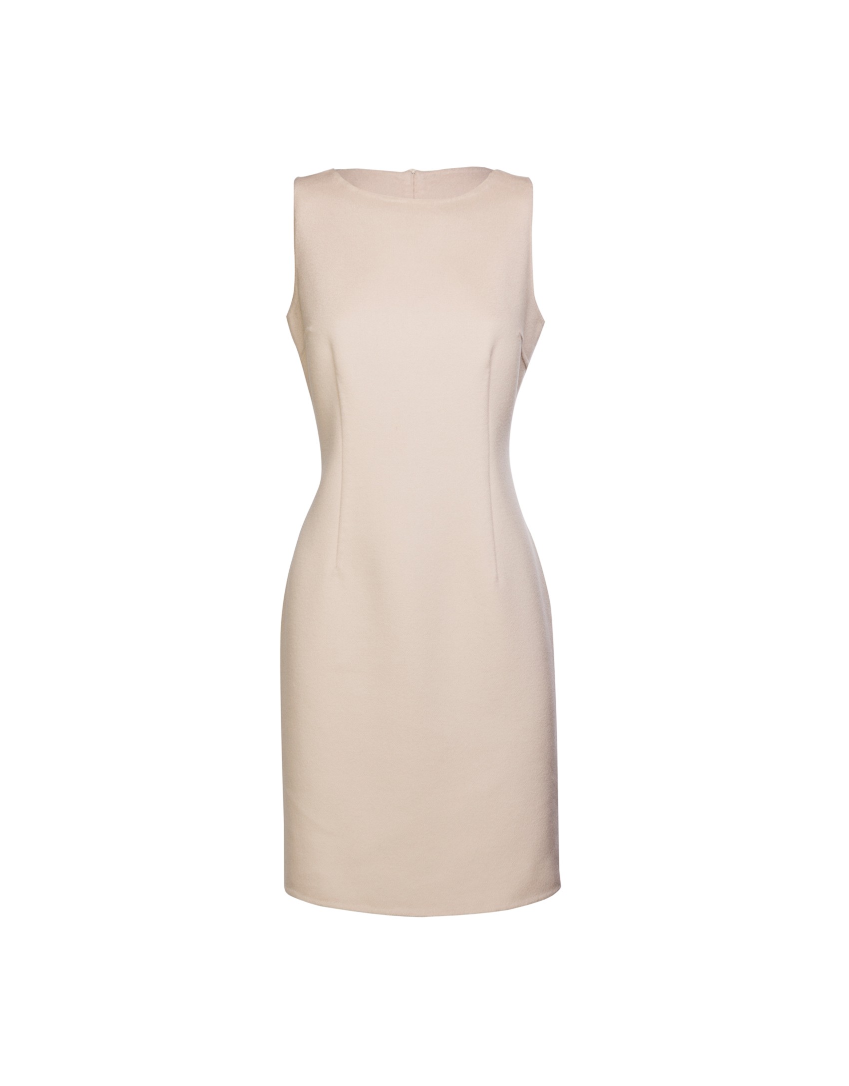 Vestido sin mangas doble faz beige