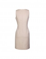 Vestido sin mangas doble faz beige