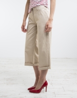 Pantalón culotte camel