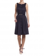 Navy dress with front opening