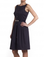 Navy dress with front opening