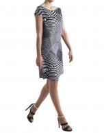 Geometric print sheath dress