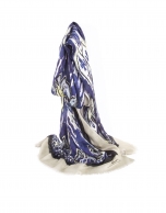 Foulard estampado étnico azul