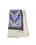 Foulard estampado étnico azul