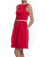 Red cotton dress