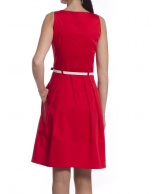 Red cotton dress