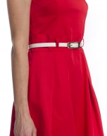 Red cotton dress