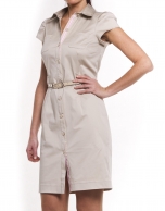 Short sleeve shirtwaist dress 