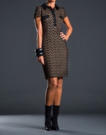 Geometric print shirtwaist dress 