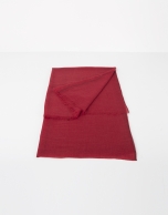 Foulard liso lana y seda rojo