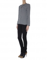 Hounds tooth print blouse 