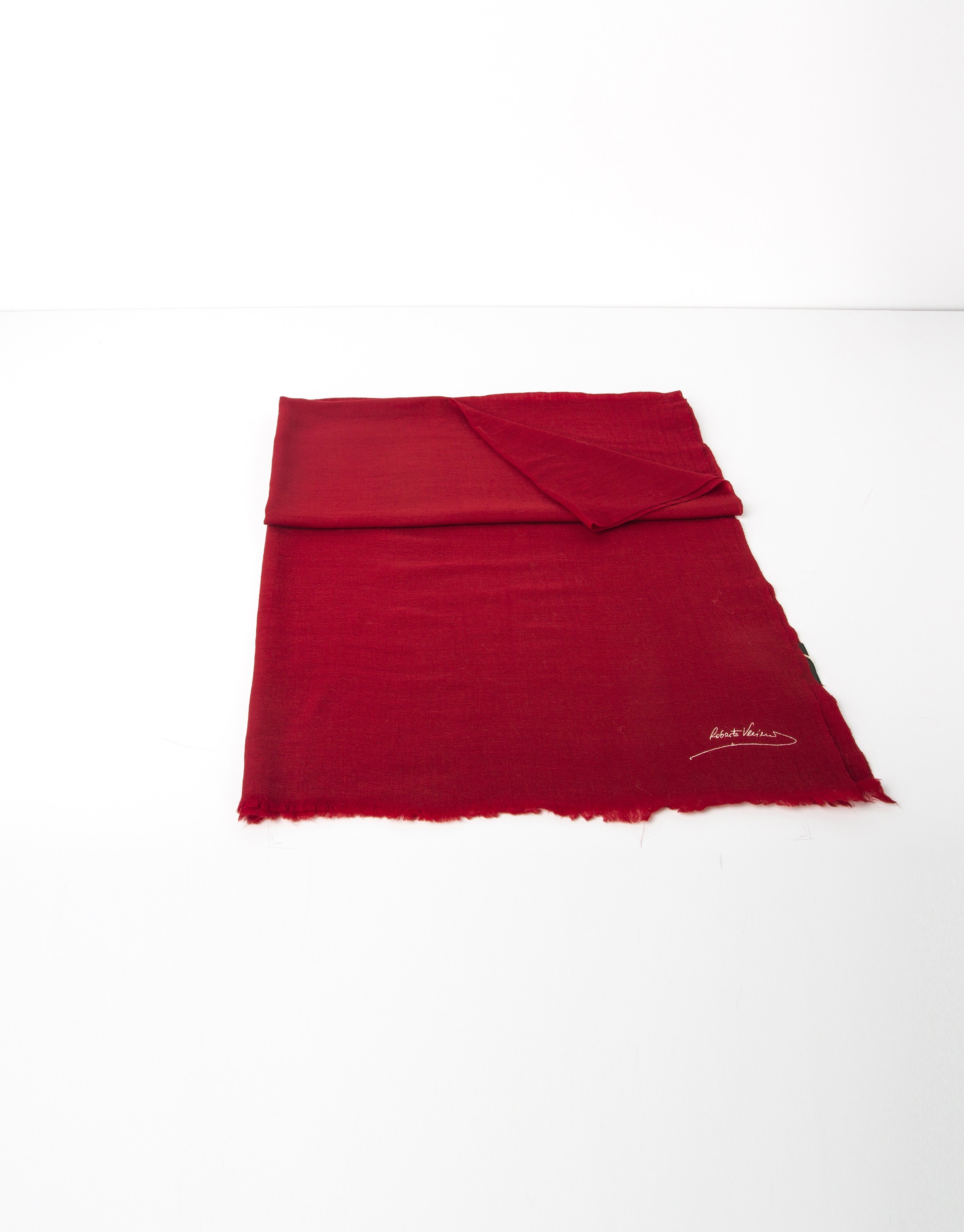 Foulard lana liso rojo