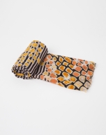 Mustard wool and silk scarf