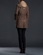 Brown trench coat with removable lining