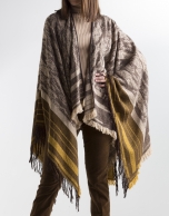 Brown wool poncho