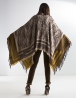 Brown wool poncho