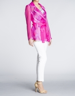 Coral transparent light jacket