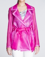 Coral transparent light jacket