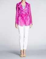 Coral transparent light jacket