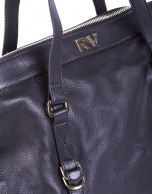 EDWARD NEGRO: Smooth leather shopping bag