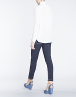 White long sleeve shirt with front pockets