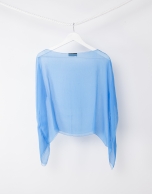 Plain blue shawl