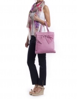 DAISY ROSA: Tote en piel nobuck